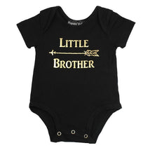 Popatu Black Infant Bodysuit Little Brother, 6M Image 1