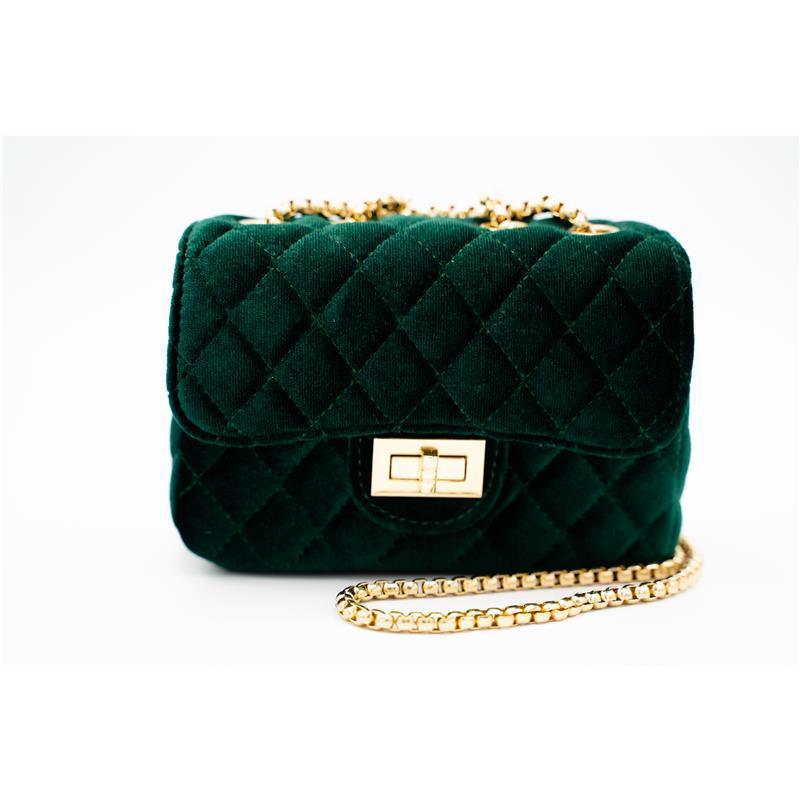 Popatu Green Velvet Handbag.