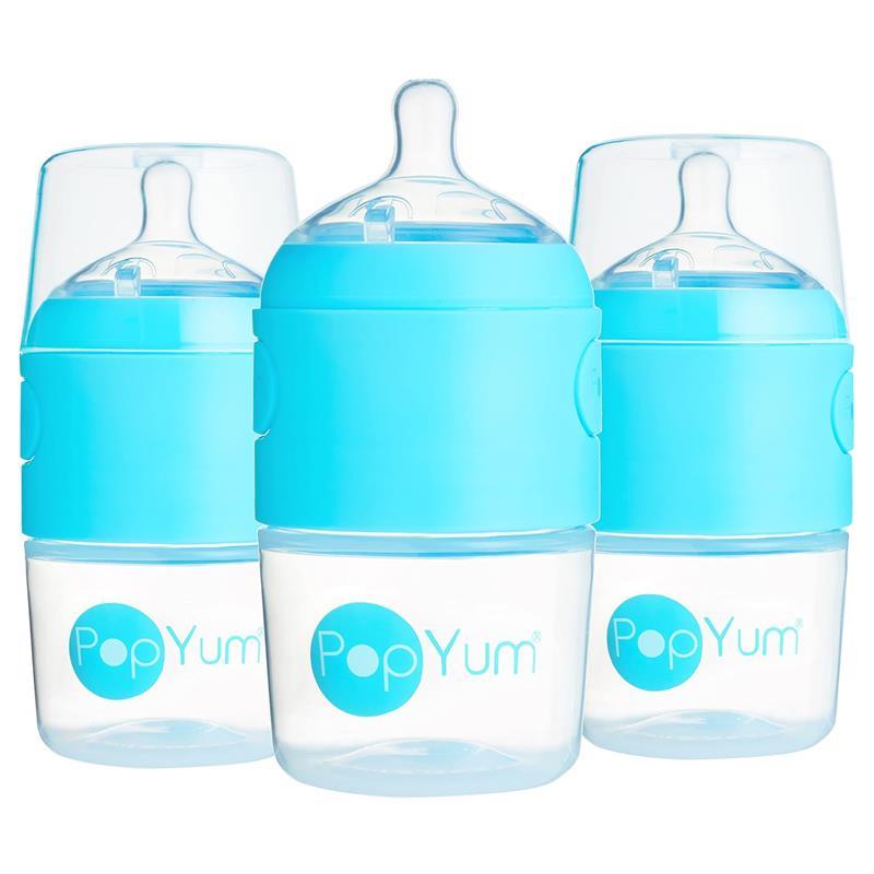 Popyum - 3Pk Anti-Colic Formula Making Baby Bottle 5 Oz, Sky Blue Image 1