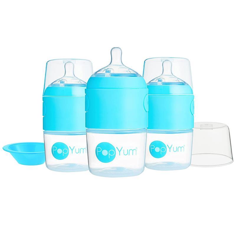 Popyum - 3Pk Anti-Colic Formula Making Baby Bottle 5 Oz, Sky Blue Image 2