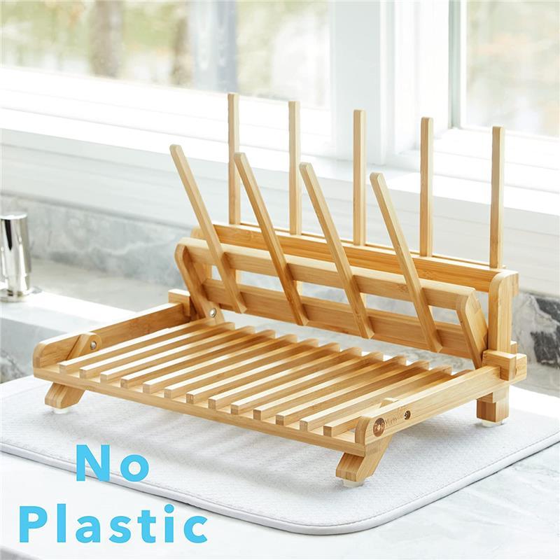 1pc Japanese Style Simple Plate Drying Rack, Space Saving With