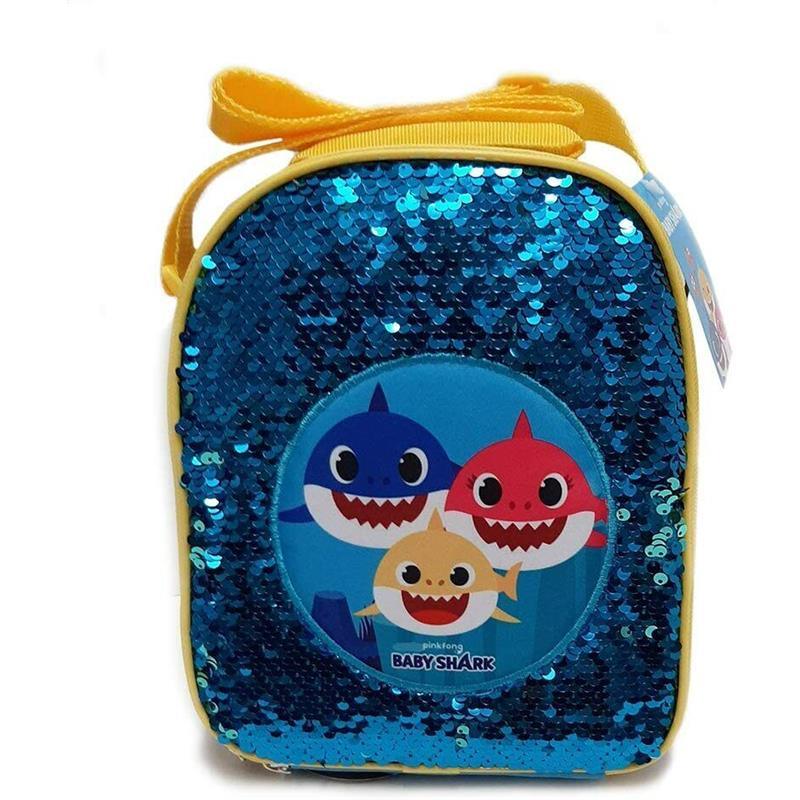 Powerhouse - Baby Shark Sequin Lunch Kit With Long Strap Image 1