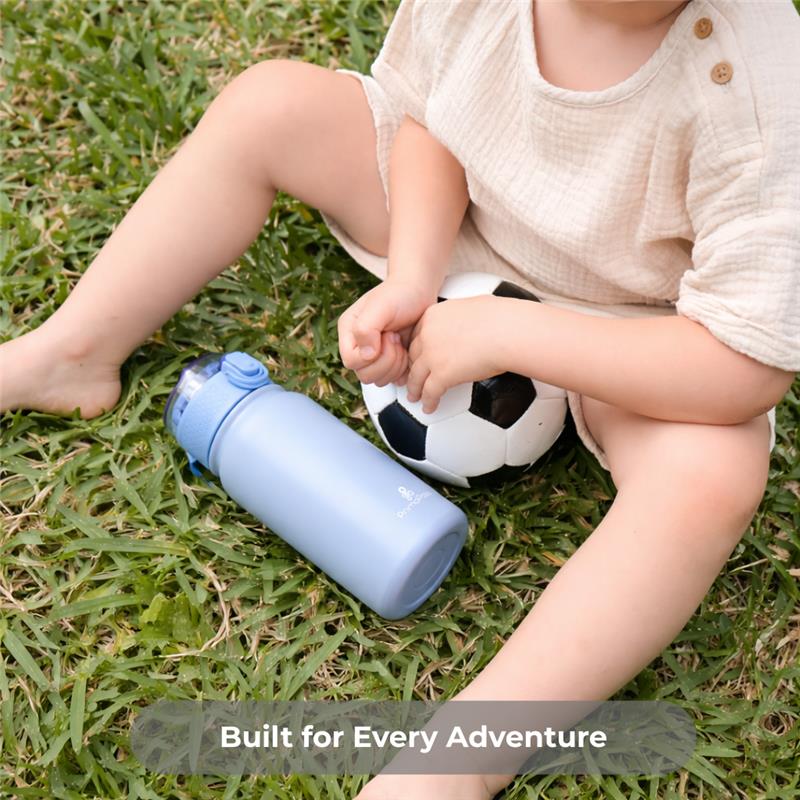 Primo Passi 12 oz Kids Insulated Straw Water Bottle, Blue Image 3