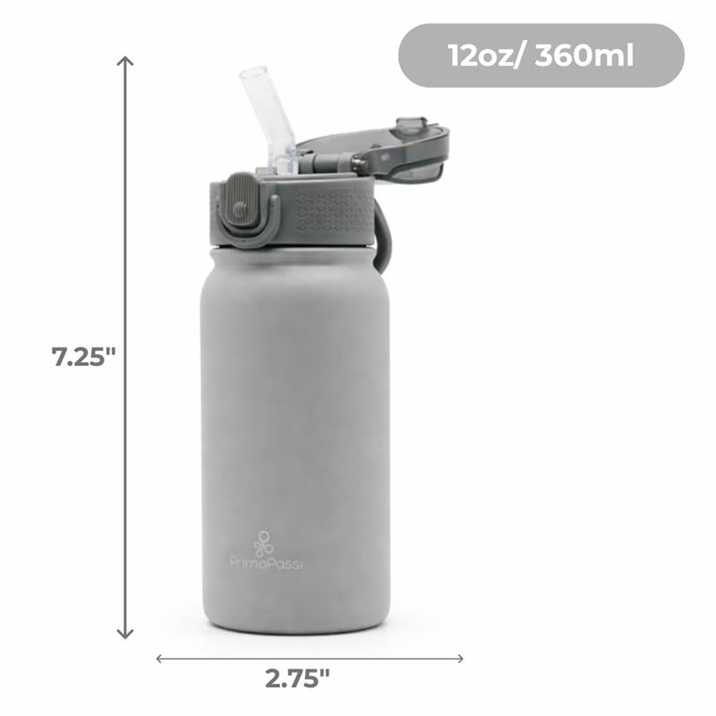 Primo Passi 12 oz Kids Insulated Straw Water Bottle, Blue Image 8
