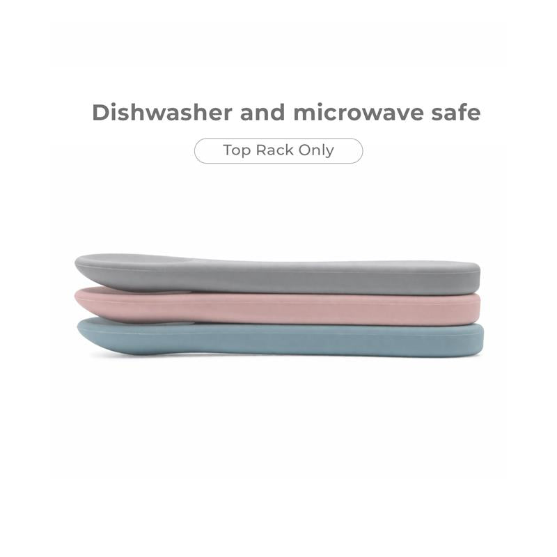 Primo Passi 2Pk Silicone Spoon, Senior Gray Image 3