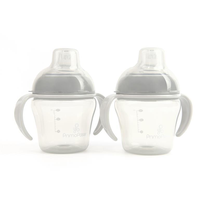 Primo Passi 5 oz. 2-Pack Sippy Cups 4 months, Grey Image 4