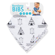 Primo Passi Baby Bandana Bib 2-Pack, White/Black Arrows Image 1