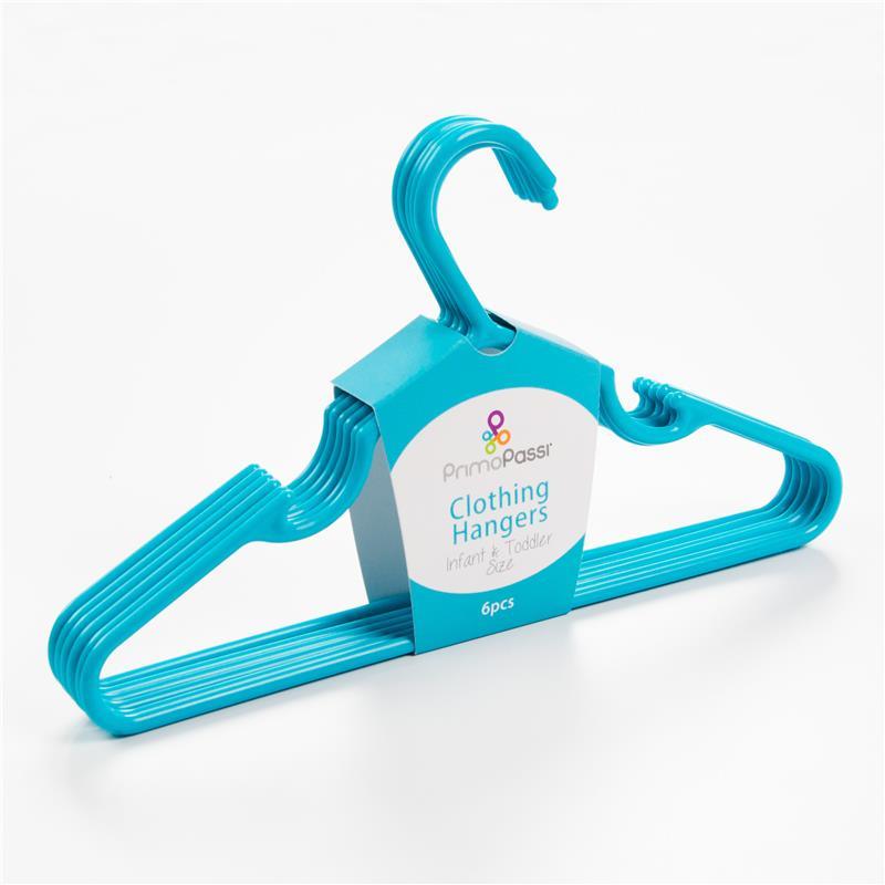 Primo Passi Baby Hangers for Closet | Infant & Toddler Clothing Hangers 6 Pack - Bue Image 1