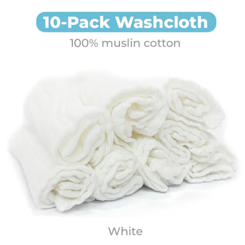 Primo Passi Baby Washcloths, White Image 2