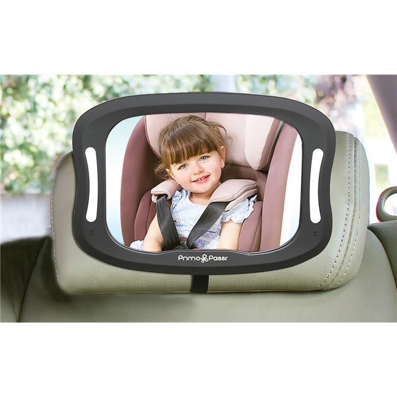 Primo Passi Backseat Baby Car Mirror | Adjustable Light Up Mirror for Baby with Remote Control | Shatterproof Image 5