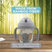 Primo Passi - Bamboo Fiber Kids Cup With Handle/Straw, Little Elephant Image 2