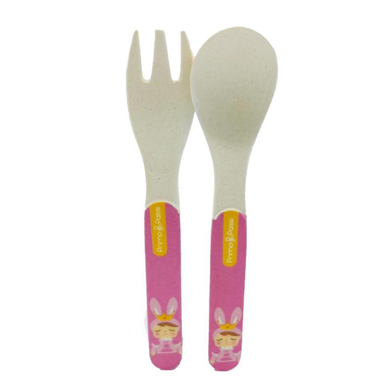 Primo Passi - Bamboo Fiber Kids Spoon & Fork - Metoo Image 1