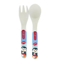 Primo Passi - Bamboo Fiber Kids Spoon & Fork - Winter Friends Image 1