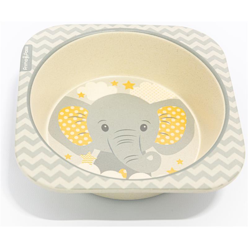Primo Passi - Bamboo Fiber Kids Square Bowl - Little Elephant Image 7