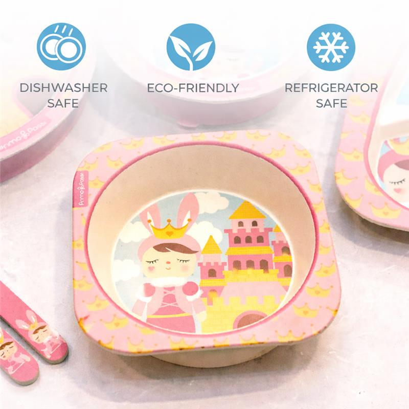 Primo Passi - Bamboo Fiber Kids Square Bowl, Metoo Image 3