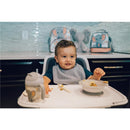 Primo Passi | Bamboo Fiber Kids Super Combo - Divided Square Plate, Square Bowl, Fork&Spoon, And 3 Food Container With Lids - Little Elephant Image 7