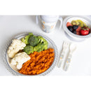 Primo Passi | Bamboo Fiber Kids Super Combo - Divided Square Plate, Square Bowl, Fork&Spoon, And 3 Food Container With Lids - Little Elephant Image 2