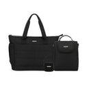 Black Primo Passi Bundle includes a large tote diaper bag, a bottle bag, and a small pacifier bag.