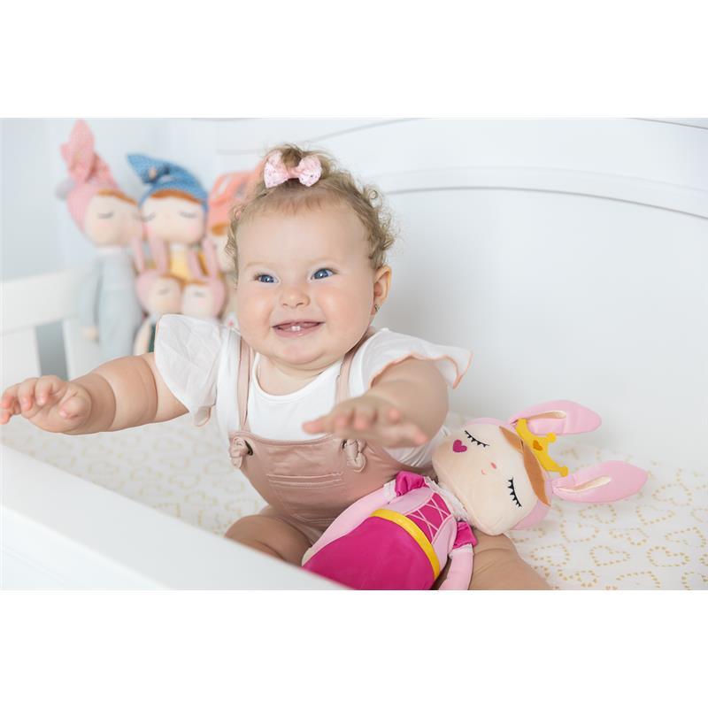 Primo Passi Exclusive Metoo Doll Plush Angela, Bunny Doll | Baby Plush Doll, Princess Pink Image 3