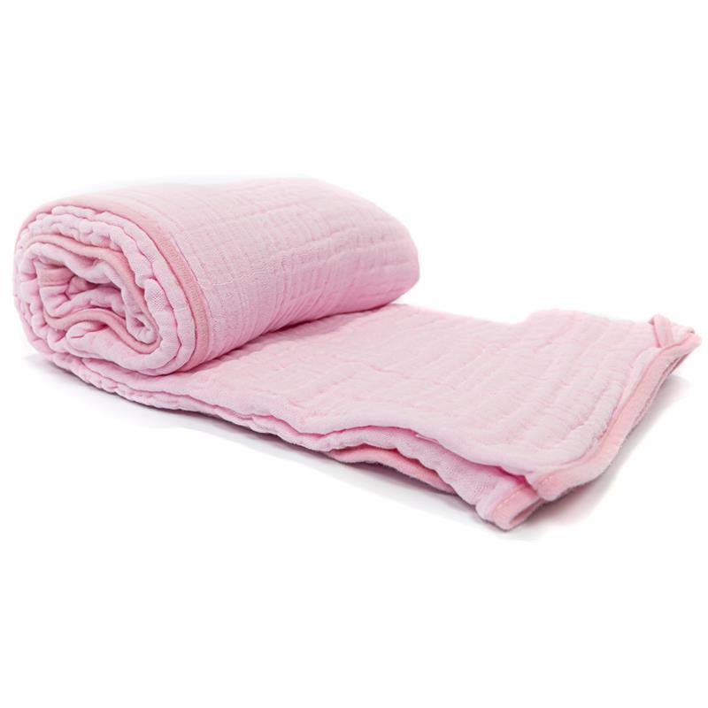Primo Passi Hooded Muslin Towel, Light Pink | Baby Hooded Towels | Kids Hooded Towels Image 2