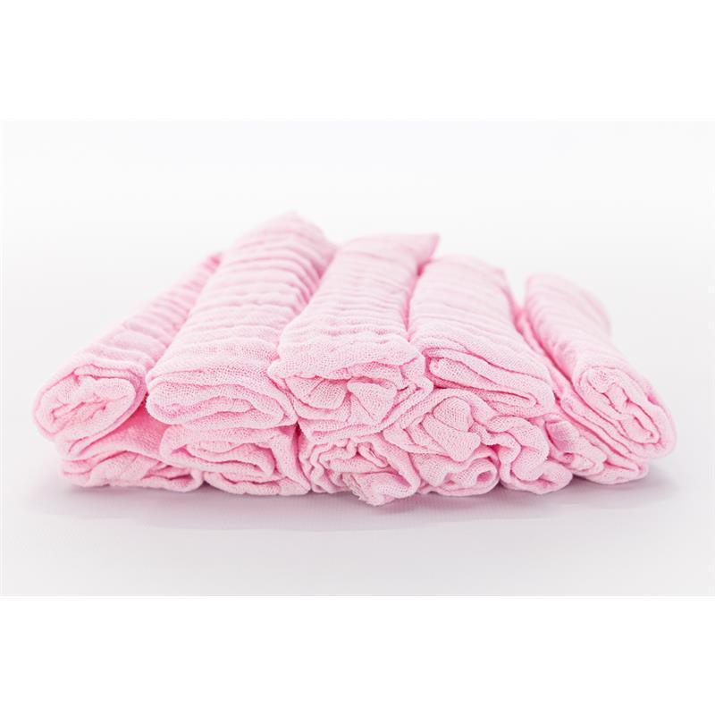 Primo Passi Hooded Muslin Towel + Washcloth, Light Pink Image 2