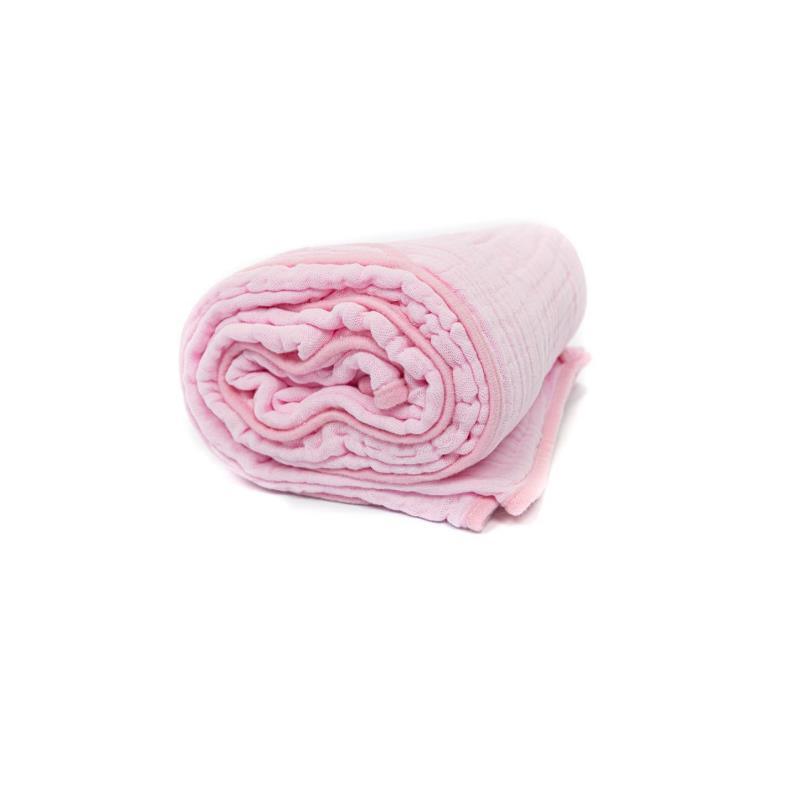 Primo Passi Hooded Muslin Towel + Washcloth, Light Pink Image 4