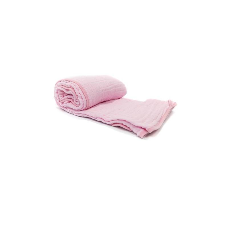 Primo Passi Hooded Muslin Towel + Washcloth, Light Pink Image 5