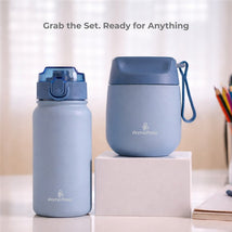 Primo Passi Insulated Bottle + Insulated Food Jar - Dusty Blue Image 2