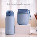Primo Passi Insulated Bottle + Insulated Food Jar - Dusty Blue Image 2