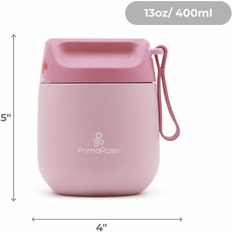 Primo Passi 12 oz Insulated Food Jar for Kids & Babies, Pink Image 6