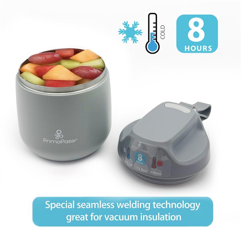 Primo Passi - Baby Insulated Food Jar 12Oz/350Ml, Grey Image 3