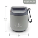 Primo Passi - Baby Insulated Food Jar 12Oz/350Ml, Grey Image 4