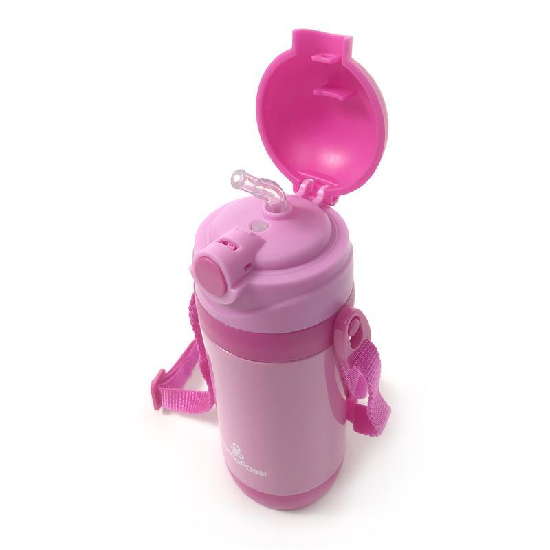 Primo Passi - Insulated Straw Bottle 12oz/360ml, Pink Image 2
