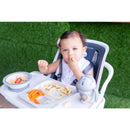 Primo Passi - Bamboo Fiber Kids Combo - Divided Square Plate, Square Bowl And Fork&Spoon - Little Elephant Image 3