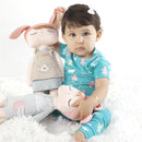 Primo Passi Metoo Angela 13 Plush Doll Sleeping Baby Girl - Grey Image 4