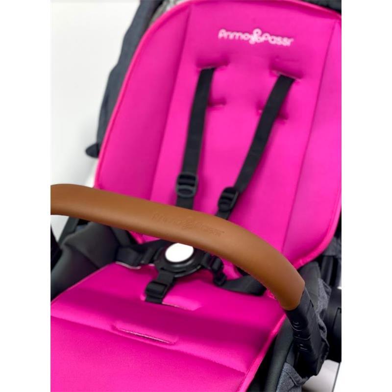Primo Passi New Universal Stroller Liner, Stroller Protector, Car Seat Liner, Dark Pink Image 3