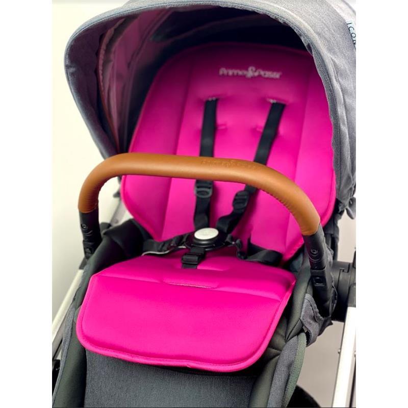 Primo Passi New Universal Stroller Liner, Stroller Protector, Car Seat Liner, Dark Pink Image 5