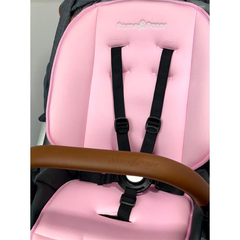 Primo Passi New Universal Stroller Liner, Stroller Protector, Car Seat Liner, Light Pink Image 3