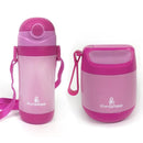 Primo Passi | Kids Insulated Food Jar & Insulated Straw Bottle For Kids Combo, Pink Image 1