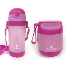 Primo Passi | Kids Insulated Food Jar & Insulated Straw Bottle For Kids Combo, Pink Image 1