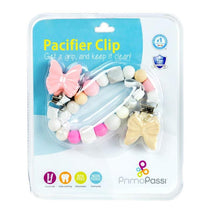 Primo Passi Silicone Baby Pacifier Holder, Pacifier Clip Girl Image 2