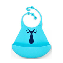 Primo Passi - Silicone Baby Bib, Blue Tie Image 1