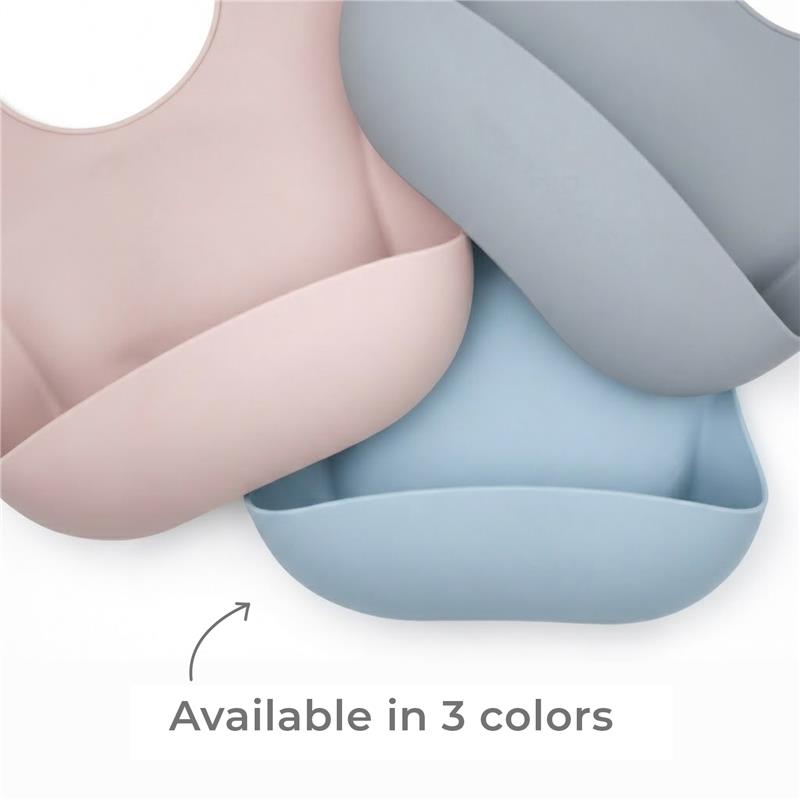 Primo Passi Silicone Bib Dusty Blue Image 2