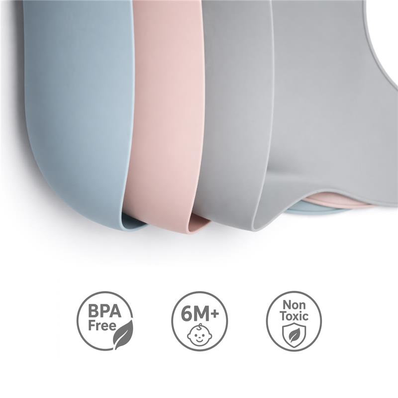 Primo Passi Silicone Bib Senior Gray Image 4