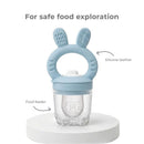 Primo Passi - Silicone Carrot Freezer + Food Feeder + Spoon 2-Pack + Suction Bowl + Suction Plate + Training Cup And Snack Cup - Dusty Blue Image 5