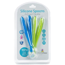 Primo Passi Silicone Spoon 4-Pack, Blue/Green Image 1