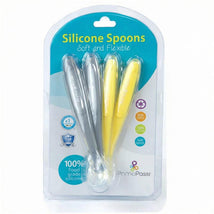 Primo Passi - 4Pk Silicone Spoon, Grey/Yellow Image 1