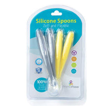 Primo Passi - Silicone Spoon 4Pk (Grey & Yellow) Image 1