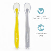 Primo Passi - 4Pk Silicone Spoon, Grey/Yellow Image 2