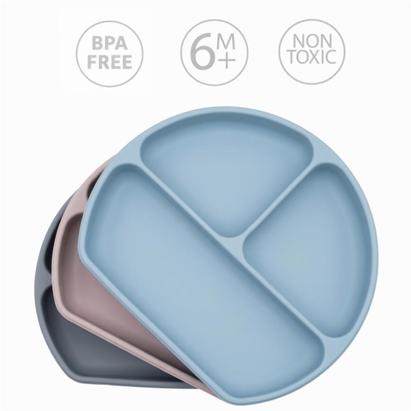 Primo Passi Silicone Suction Plate, Dusty Blue Image 4